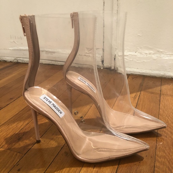 steve madden clear heel sandals